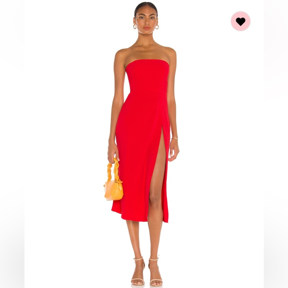Amanda Uprichard Red Mandy Strapless Dress